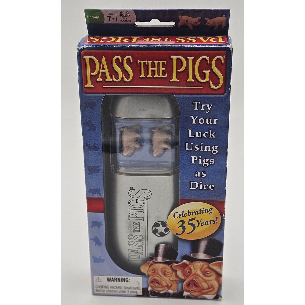 Pass the Pigs As Dice Party Game Portable Carrying Case Winning Moves Games
